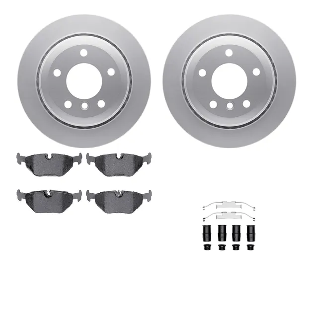 R1 Concepts WDTH1-31026 Brake Rotors - Carbon Coated W/ Euro Ceramic Pads & Hdw